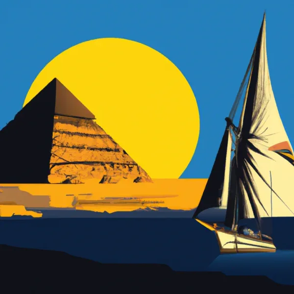 egipto, el cairo, piramids, nilo, boat, high resolution, ghibli inspired, 4k